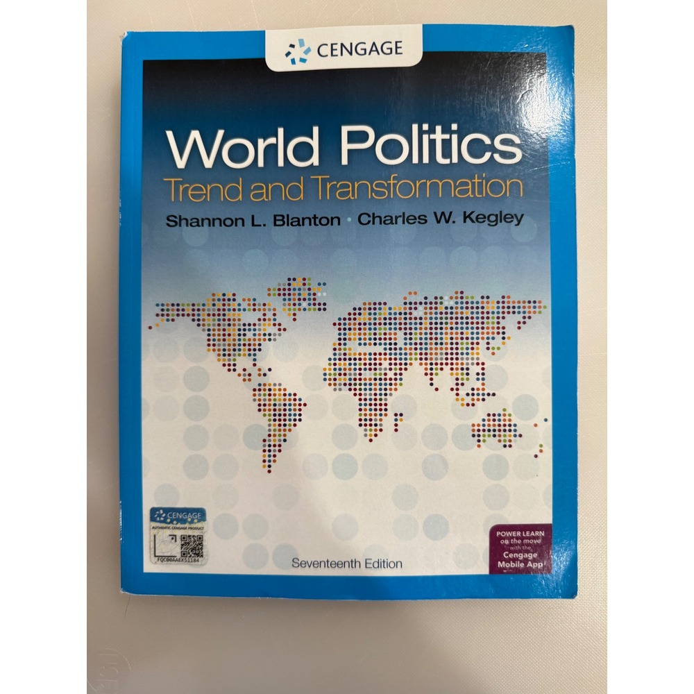 World Politics Trend and Transformation 17th edition Blanton Kegley Cengage